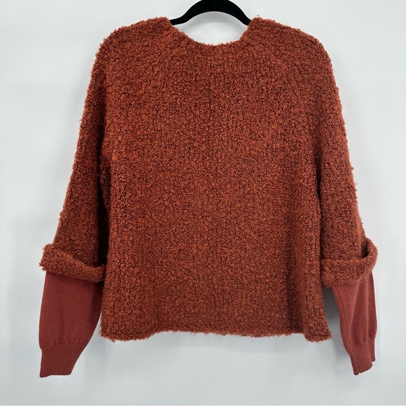 Sundance Teddy Boucle Knit Sweater Kangaroo Pocket Cozy Fall Size Large - Picture 5 of 9
